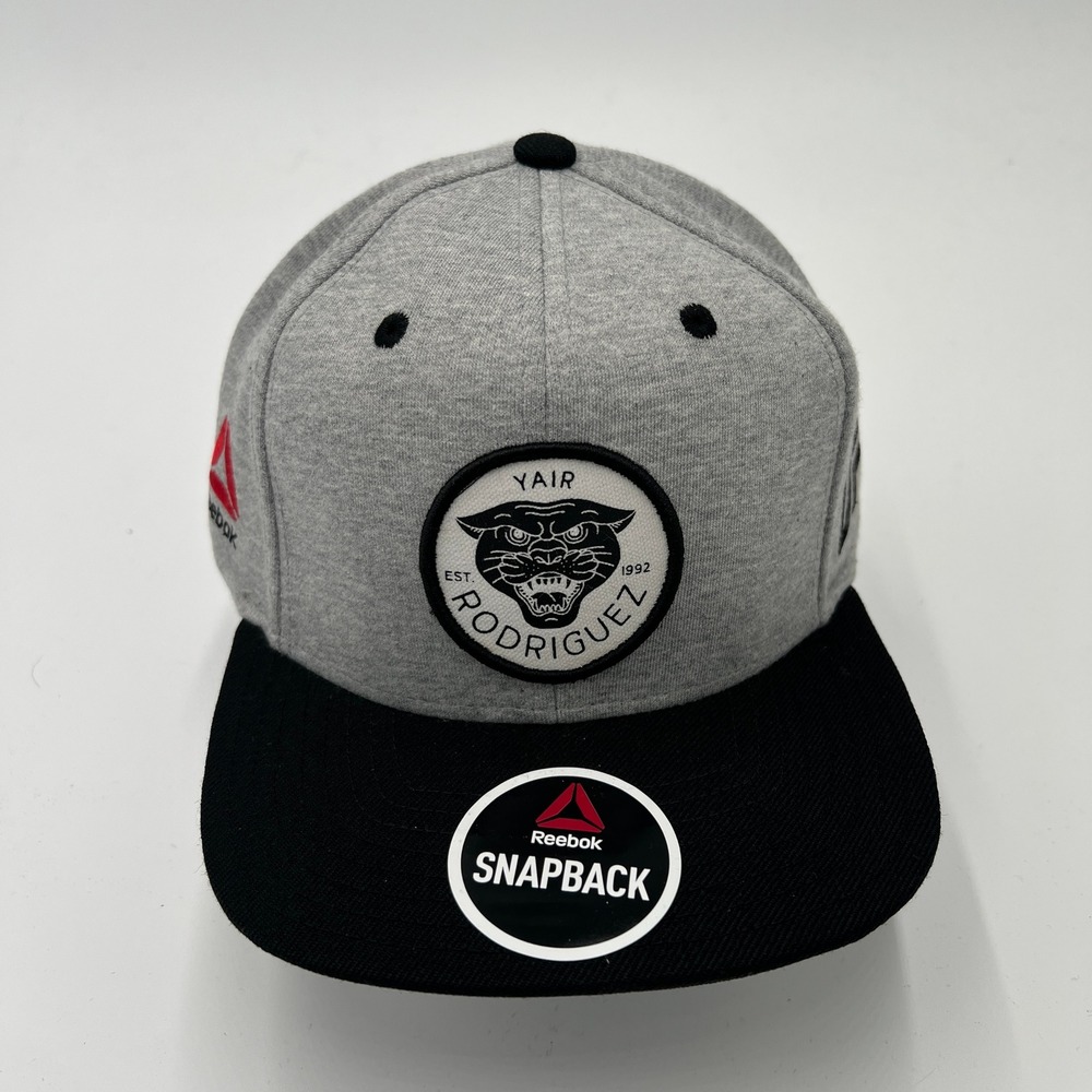 Reebok UFC Yair Rodriguez Panther Snapback Hat Grey Black El Pantera MMA Cap NEW